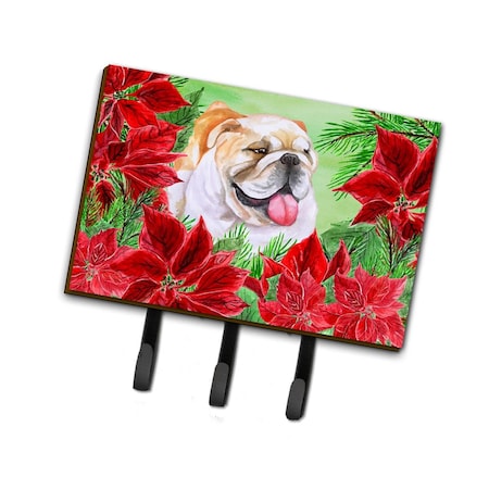 Carolines Treasures English Bulldog Poinsettas Leash or Key Holder CK1288TH68